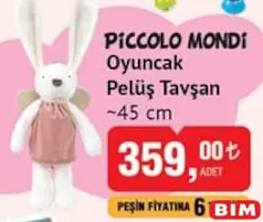 PİCCOLO MONDİ OYUNCAK PELÜŞ TAVŞAN